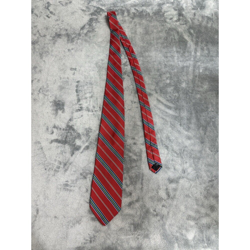 JOS A BANK Signature Collection Red Striped Silk Tie – Classic Business Formal
